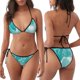 thumbnail image 3 of Fotbe Teal Turquoise 1 Traje de Baño para Mujer de Dos Piezas – Bikini Sexy de Tirantes Tipo Halter con Diseño Triangular, 3 of 6