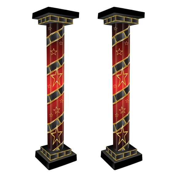 The Beistle Company Red Carpet 3-D Tall Column Props