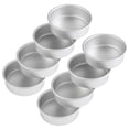 thumbnail image 1 of 4 Inch Small Cake Pan Set Of 8, Baking Round Cake Pans Tins Bakeware for Mini Cake Pizza, Quiche, Non Toxic & Healthy, 1 of 5