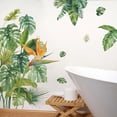 thumbnail image 2 of HuiXinOu Tropical Green Leaves Bathroom Wall Stickers Self Adhesive Beautification Decals Removable Decor for Bathroom Toilet Walls and Vanity Area Accents, 2 of 7