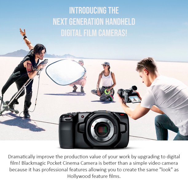Blackmagic Pocket 4K Bundle | Camera tech for ecommerce - Walmart