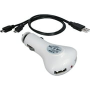 QVS 2-Port 2.1Amp USB Car Charger Kit for Smartphone/Tables/GPS & MP3 Player