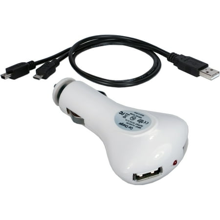 QVS 2-Port 2.1Amp USB Car Charger Kit for Smartphone/Tables/GPS & MP3 Player