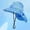 Blue, variant on Kids UV Protection Sun Hat Packable Bucket Hat with Neck Flap for Beach Light Blue L