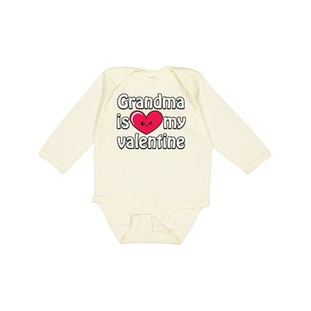 

Inktastic Grandma is My Valentine Gift Baby Boy or Baby Girl Long Sleeve Bodysuit