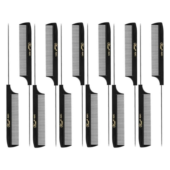 Krest Extra Fine Teeth Comb Black #4641- One Dozen