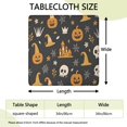 thumbnail image 2 of Happy Halloween Table Cover with Elastic Edge Wrinkle Resistant Washable Horror Pumpkin Ghost Square Table Covers Table Cloths for Party Picnic Dinner Decor (34x34in), 2 of 6