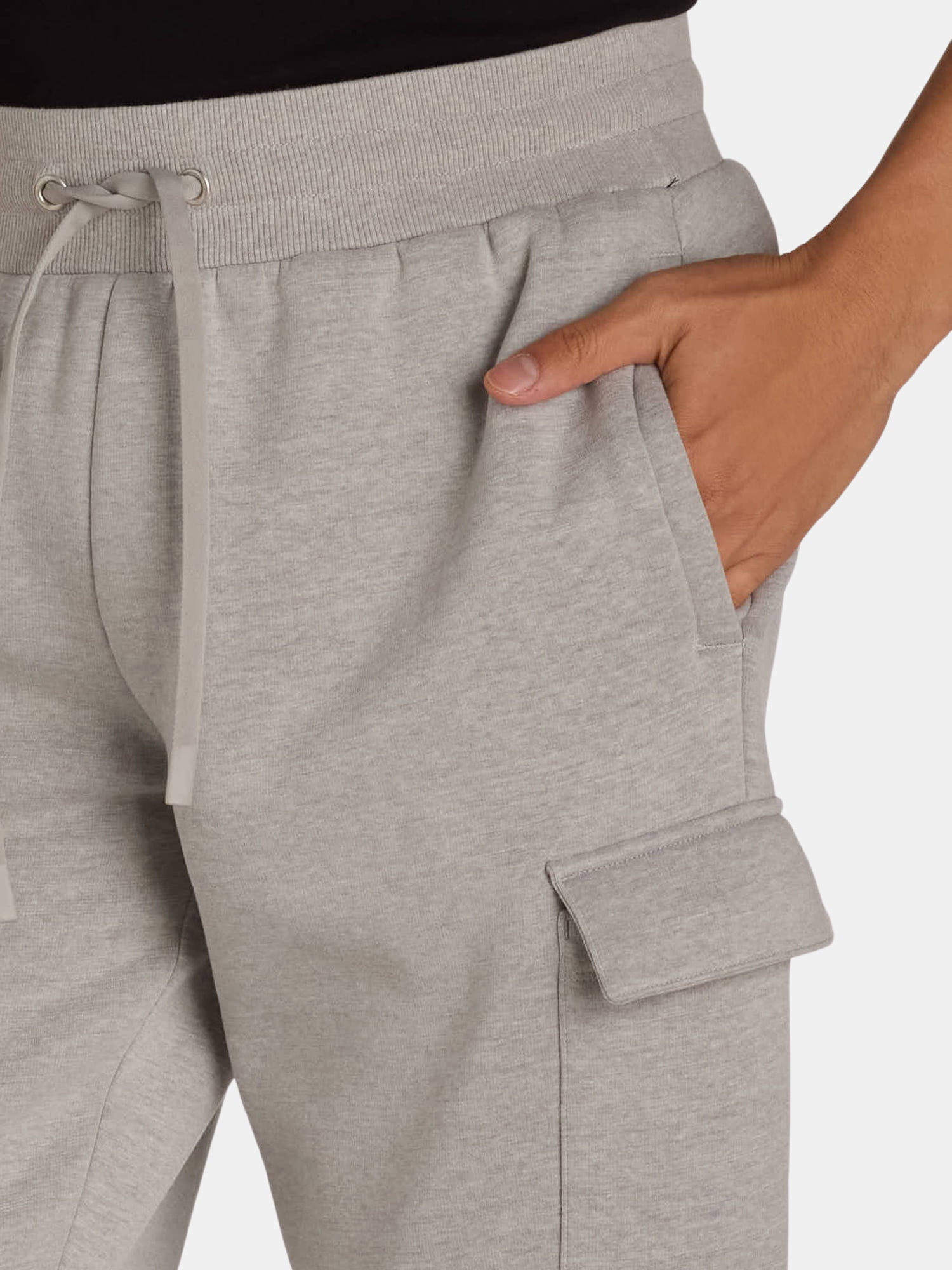 Athletic Works Men's and Big Men's Strata Fleece Cargo Joggers, Sizes S-3XL