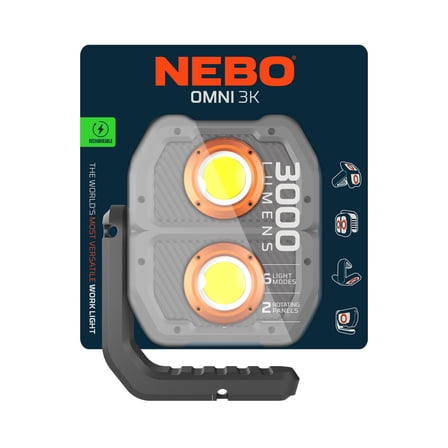 NEBO Omni 3,000 Lumen COB LED Black Rechargeable Handheld Work Light