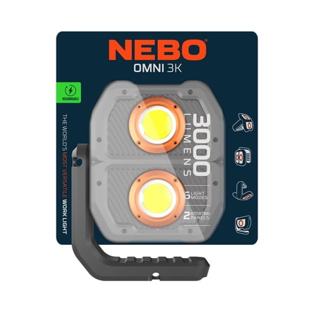 NEBO Omni 3,000 Lumen COB LED Black Rechargeable Handheld Work Light