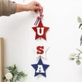 thumbnail image 2 of Yunliwuli Patriotic Hanging Ornaments 4th of July Wooden Stars Red White Blue Tree Decorations for Window Wall Party Supplies, 2 of 8