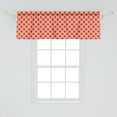 thumbnail image 2 of Ambesonne Vintage Valance Pack of 2, Abstract Warm Toned Lattice, 54"X18", Vermilion and White, 2 of 4
