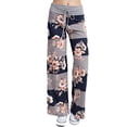 thumbnail image 1 of Womens Casual Pajama Lounge Striped Bloom  Design Comfortable Soft Pants, 1 of 5