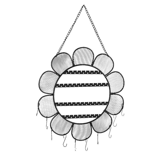 Hanging Earrings Organizer Easy Assemble Display Rack Jewelry Organizer Earring Black