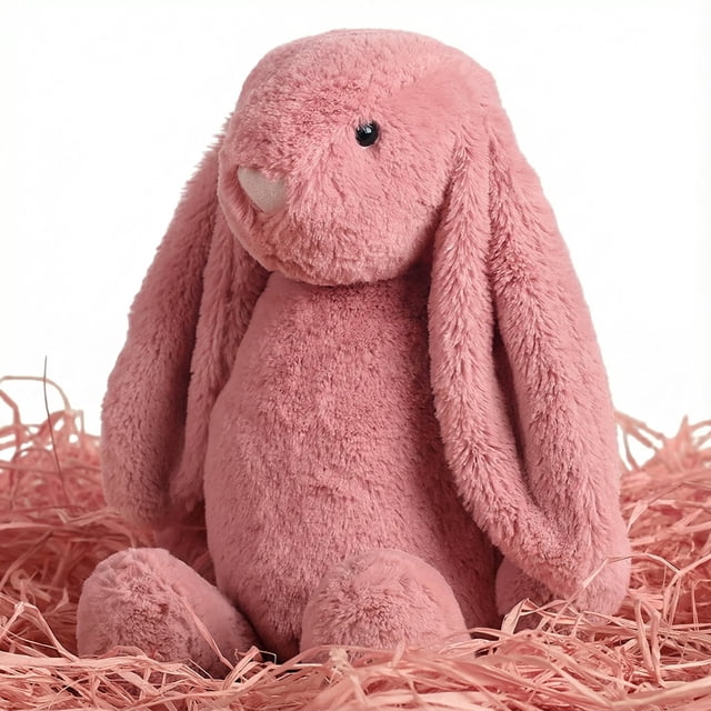 Juguetes de peluche de conejito de Pascua de 9,8 pulgadas, color verde salvia, peludos y holgados, animales de peluche de conejito de color sólido, peluches de eucalipto difusos para decoración