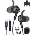 thumbnail image 1 of Auriculares con cable COOYA USB-C controlador de 13 mm, resistentes al sudor, con micrófono y cable de 1.5 m, 1 of 8