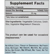 Puritans Pride Super Strength Melatonin Rapid Release Capsules, 10 Mg, 120 Ct