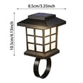 thumbnail image 3 of VMWMSSR Solar Powered Fence Post Lights,Waterproof Auto On Off Clip‑On Solar Lantern,Portable Outdoor Deck Railing Light For Patio Backyard Garden Yard Decoration(White Light-4.13"), 3 of 7