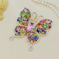 thumbnail image 3 of Butterfly Multicolored Crystal Brooch, Gold-toned, 3 of 8