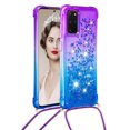 thumbnail image 2 of Funda para Samsung Galaxy S20 Plus 5G Brillantina Líquida Divertida Reluciente y con Cristales en Movimiento Cuerpo Cruzado con Cordón Ajustable, 2 of 5