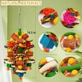 thumbnail image 5 of Bird Toys, Parrot Toys for Large Birds,Natural Corn cob and Loofah Slices Bird chew Toys for African Grey Parrots, Macaws, Cockatoos, Amazon Parrot and other Small and Medium-Sized Parrot (Colorful), 5 of 6
