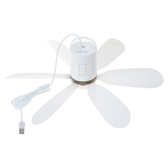 YIEMEEN USB5V Mini Ceiling Fan 6Blades for Outdoor Camping Tent Fan Easy Operation