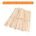 thumbnail image 3 of Soportes de mecha de vela de madera de un solo agujero de 150 piezas de 4.5 pulgadas para hacer velas DIY, 3 of 6