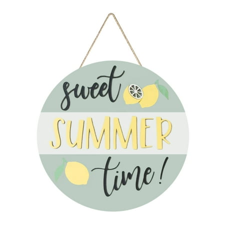 

Heiheiup Summer Decorative House Number Pendant Welcome Farmhouse Round Hanging Sign Ball Vase