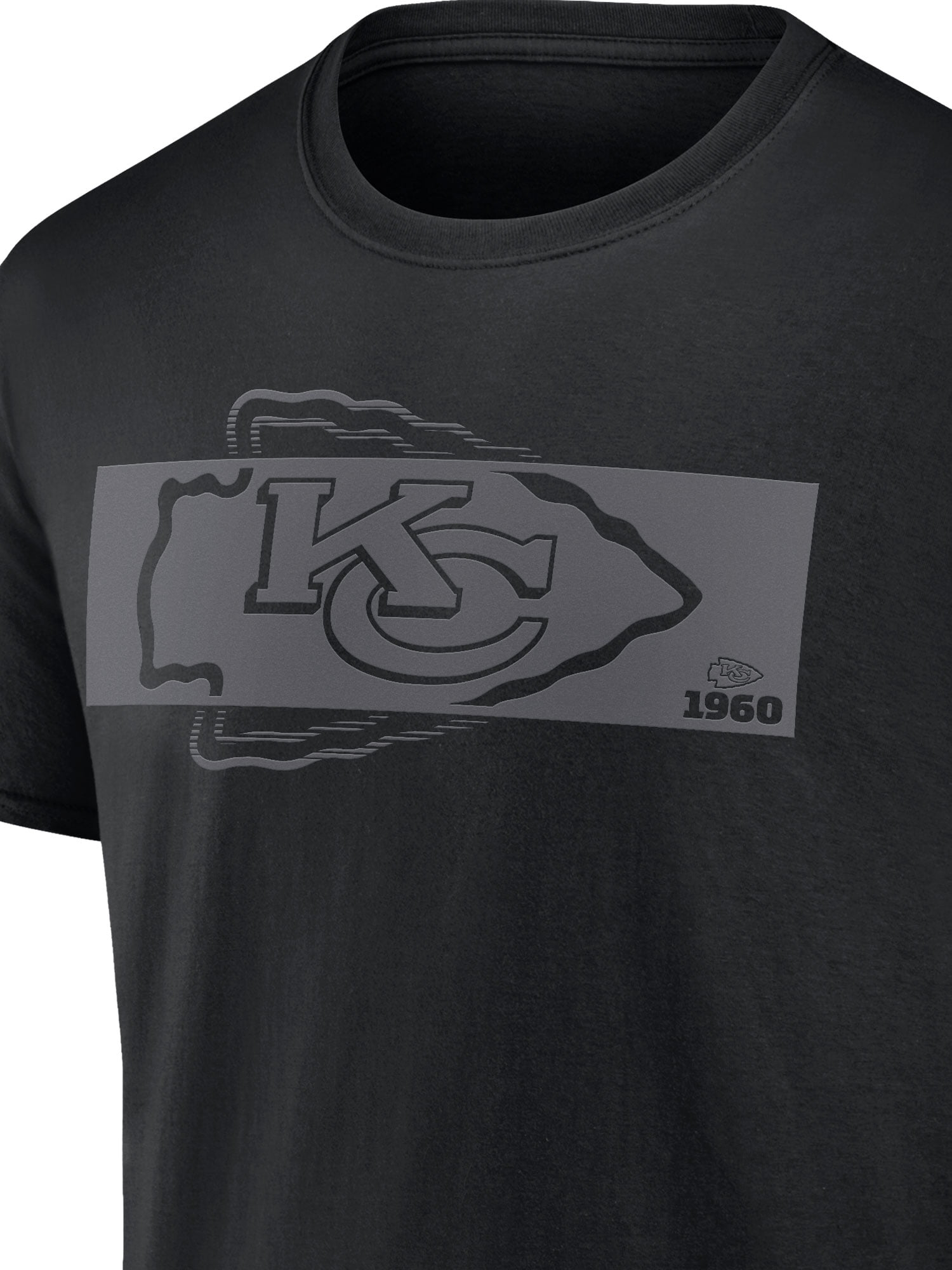 NFL Kansas City Chiefs Men's Cotton Black Short Sleeve T-Shirt