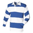 thumbnail image 1 of Front Row Polo de Rugby Sportif à Manches Longues à Rayures Cousues, 1 of 2