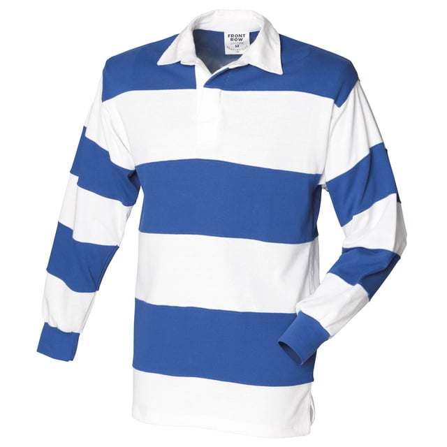 Front Row Polo de Rugby Sportif à Manches Longues à Rayures Cousues