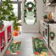 thumbnail image 4 of Fiudx Liquidación de ofertas flash 2 alfombrillas y tapetes de cocina navideños para el suelo, alfombrilla antideslizante, decoración de cocina con Feliz Navidad, juegos de alfombrillas de cocina, de, 4 of 6