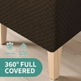 thumbnail image 6 of Rectangle Ottoman Cover, Slipcover For Ottoman, Footstool Cover With Elastic Bands Washable -coffee-Large, 6 of 7