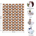 thumbnail image 4 of White Butterfly Orange Pattern Blanket,Comfortable Soft Flannel Throw Blanket,All Season,Warm Lightweight Blankets for Sofa Bed Couch Living Room Chair,30"x40", 4 of 4