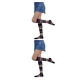 thumbnail image 1 of Calcetines hasta la rodilla Qarigey 1 par Rayas negras Cómodo Cálido, 1 of 6