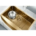 thumbnail image 4 of HIGOLD 33 inch Apron Sink, Deep Bowl Farmhouse Sink, Nano Stainless Steel PVD Gold, 33"×20"×10", 4 of 13