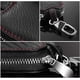 thumbnail image 4 of Funda para llavero inteligente de coche de cuero genuino negro, funda para monedas, llavero con control remoto, bolso, llavero, billetera, estuche con cremallera (negro, pequeño), 4 of 5