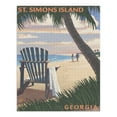 thumbnail image 2 of St. Simons Island, Georgia, Adirondack (1000 Piece Puzzle, Size 19x27, Challenging Jigsaw Puzzle for Adults and Family, Made in USA), 2 of 4