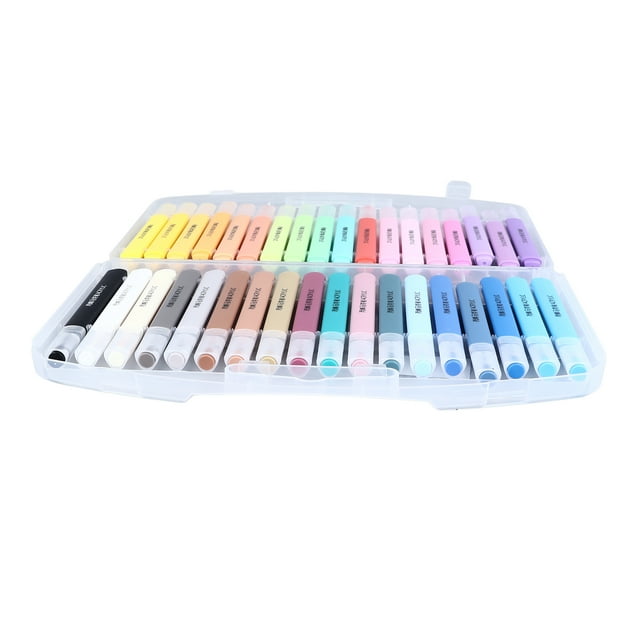 Acrylic Markers, Easy To Control Fadeless Wide Application 36 Colors Acrylic Paint Pens Soft Tip for School for Art Studio