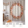 thumbnail image 7 of Fall Shower Curtain Red Orange Maple Leaf Bathroom Curtains with Hooks, Waterproof Fabric Autumn Leaves Thanksgiving Bath Shower Curtains Set for Bathroom Bathtubs Decor 72x84 Inch, 7 of 7