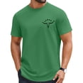 thumbnail image 2 of OGLCCG Western Shirts for Men Cowboys Letter Print T Shirt Vintage Graphic Tee Summer Short Sleeve Crewneck Tee Top,S,Green, 2 of 5