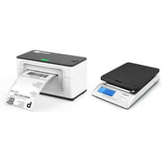 [Upgraded 3.0] 300 DPI Label Printer with Digital Shipping Scale, 150/mm Hig
