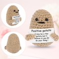 thumbnail image 4 of Muñeca DAFURIET Mini, divertida y positiva, lana tejida en forma de patata, 7,5 cm, 4 of 7