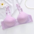 thumbnail image 2 of Ashirexll Bras for Women Middle-Aged and Elderly Bra Thin Lightweight Breathable Spaghetti Adjustable Straps Comfortable Underwear Wireless Bras Purple XL, 2 of 8