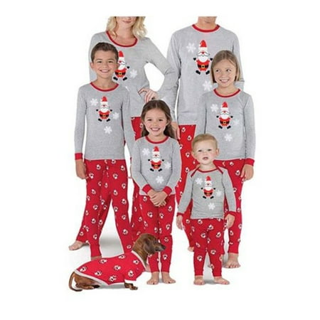 

Fanvereka Xmas Family Matching Pajamas Set Costume Long-sleeved Coat Long Pants Set