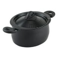 thumbnail image 1 of Olla para pasta antiadherente Bialetti de aluminio de 5.5 cuartos con tapa coladora y asas, ovalada, antiadherente y sin PFOA, color negro, 1 of 5