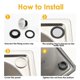 thumbnail image 3 of 2 Pcs Sink Hole Cover Kit Sink Tap Hole Plate Stopper Cover 28-40mm Less Steel Blng Plug Bath Faucet Cap Sink Overflow Accessories, 3 of 3