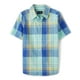thumbnail image 1 of Camisa The Children's Place de manga corta con botones, color aguamarina 10/12, 1 of 1