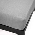 thumbnail image 3 of LeisureMod Hamilton Modern 7-Peice Modular Outdoor Sectional Aluminum Patio Conversation Set with Coffee Table & Light Gray Cushions, 3 of 20