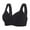 Black, variant on Women Full Coverage Front Closure Comfort Wireless Bra Floral Mesh Lace No Underwire Front Button Bralette Adjustable Wide Strap Intimates for Elderly Beige 36